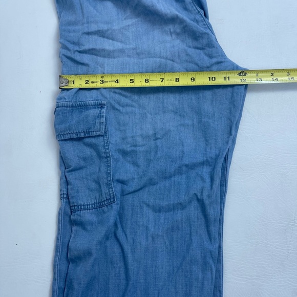 Sanctuary/Cargo Pants/size Large. Denim Wide Leg Sky Blue. - Picture 5 of 13